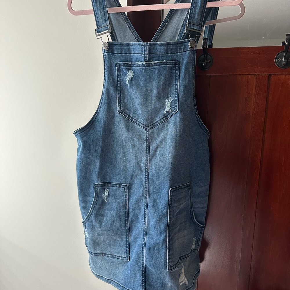 Denim Overall Dress Size medium